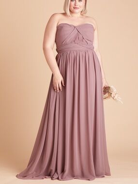 New birdy grey Grace Dress in Chiffon Dark Mauve size curve 1X